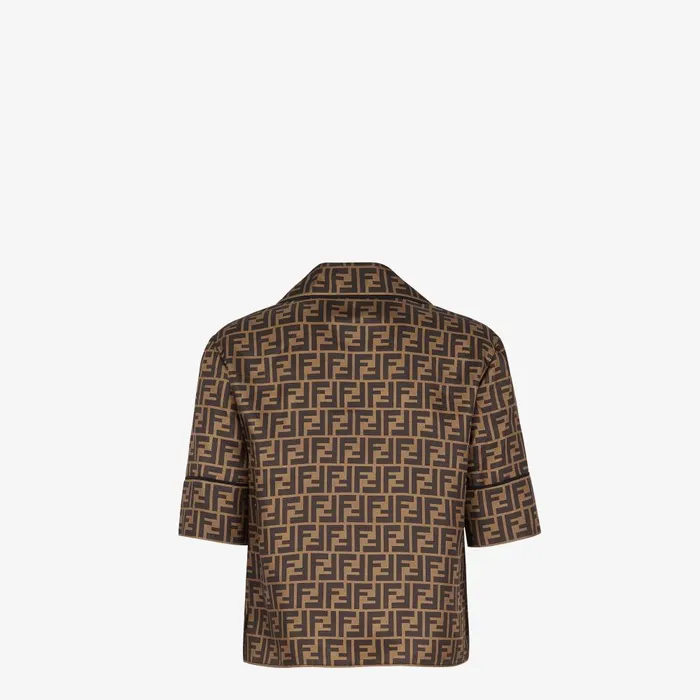 Fendi Coordinated Sets Pajamas Brown Silk Pajamas 8211 Women