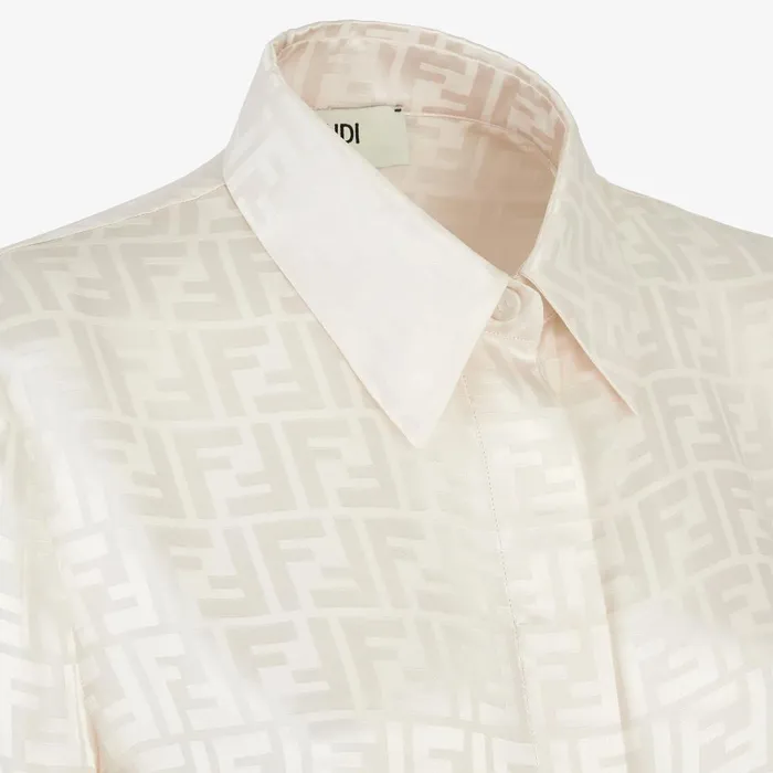 Fendi Coordinated Sets Shirt White FF Silk Shirt 8211 Women