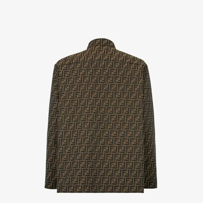 Fendi Essentials For Men Blouson FF Jacquard Fabric Jacket 8211 Men