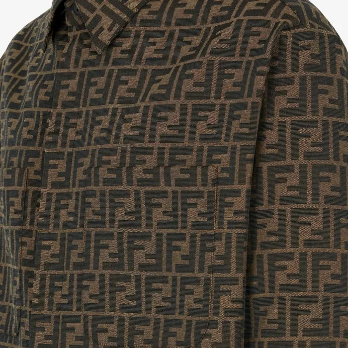 Fendi Essentials For Men Blouson FF Jacquard Fabric Jacket 8211 Men