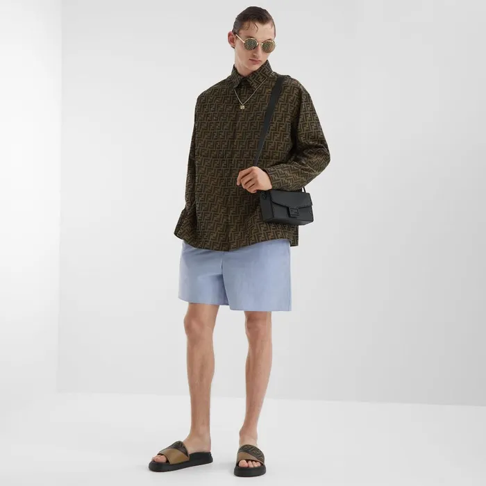 Fendi Essentials For Men Blouson FF Jacquard Fabric Jacket 8211 Men