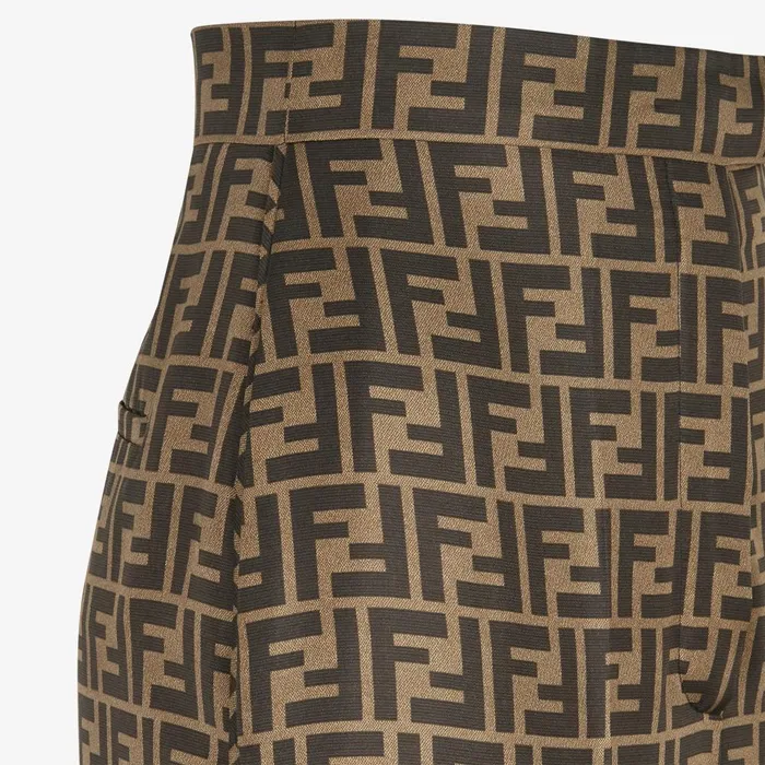 Fendi Essentials For Women Pants Brown Silk Pants 8211 Women