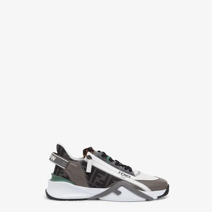 Fendi Fendi Flow Fendi Flow Sneakers Black FF Jacquard And Leather Running Sneakers 8211 Men