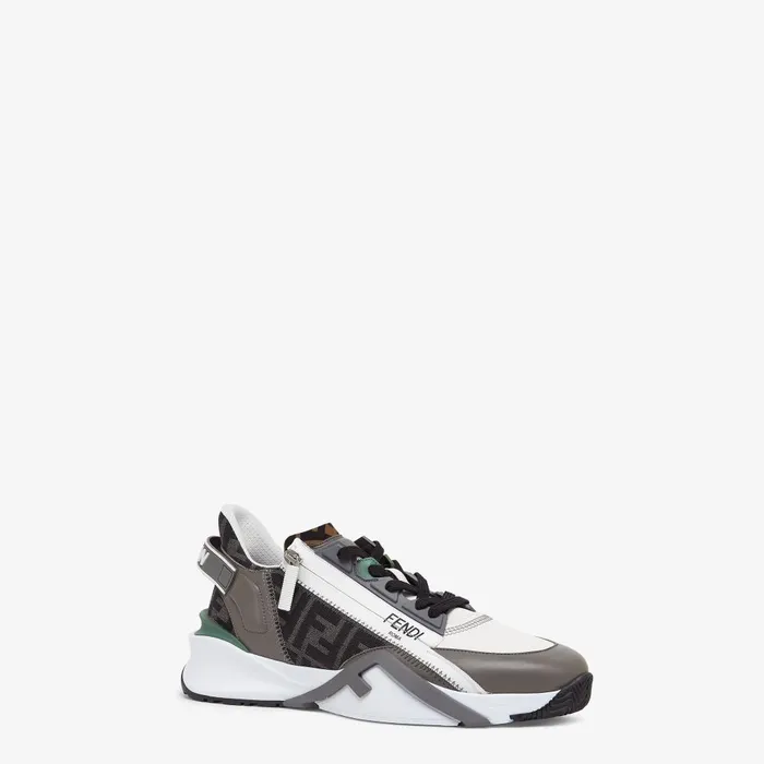Fendi Fendi Flow Fendi Flow Sneakers Black FF Jacquard And Leather Running Sneakers 8211 Men