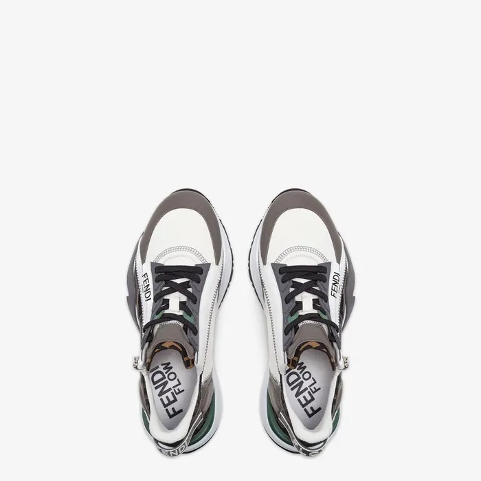 Fendi Fendi Flow Fendi Flow Sneakers Black FF Jacquard And Leather Running Sneakers 8211 Men