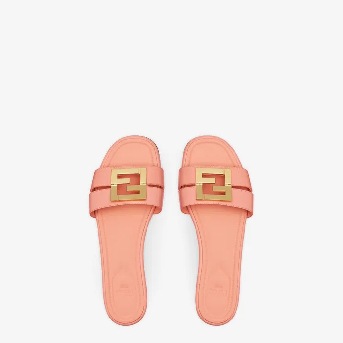 Fendi FFold Fendi FFold Pink Leather Sandals 8211 Women