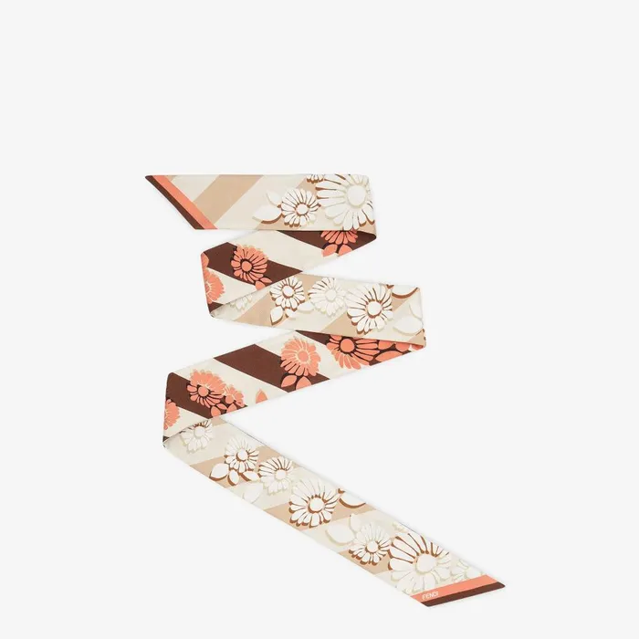 Fendi Hair Accessories Wrappy Pink Silk Bandeau 8211 Women