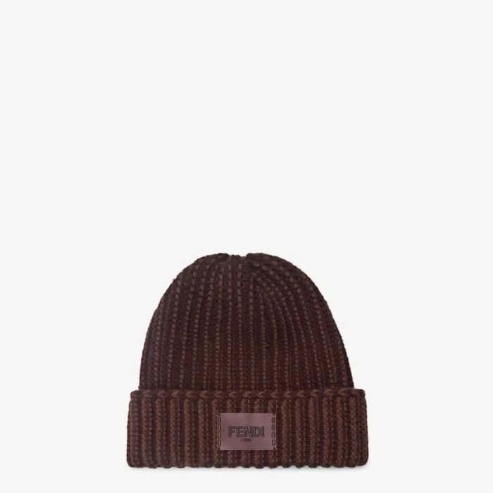 Fendi Hats and Gloves Beanie Dark Purple Wool Hat 8211 Women