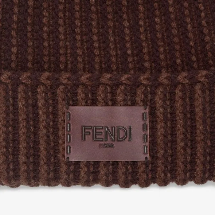 Fendi Hats and Gloves Beanie Dark Purple Wool Hat 8211 Women