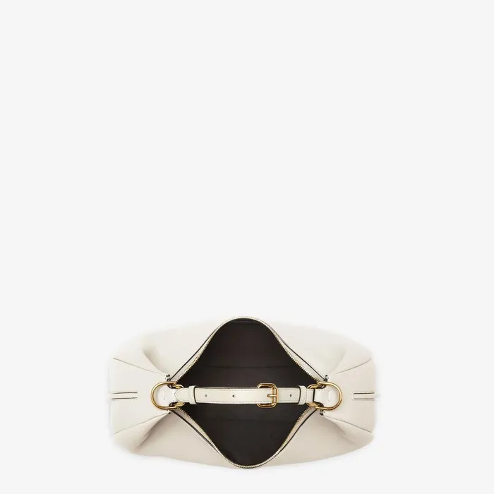 Fendi Hobo Bags Fendigraphy Medium White Leather Bag 8211 Women