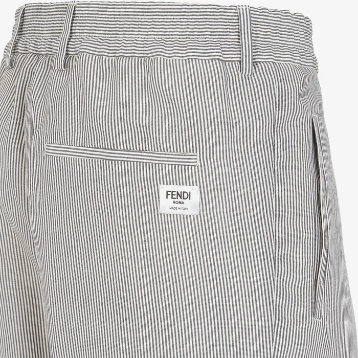 Fendi Jackets and Suits Pants Gray Pinstriped Fabric Pants 8211 Men