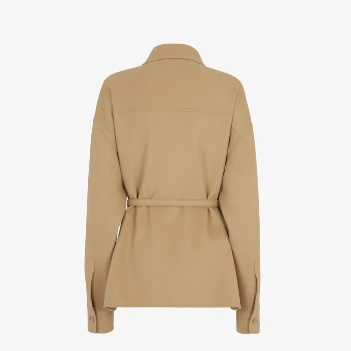 Fendi Jackets Jacket Beige Wool GoTo Jacket 8211 Women