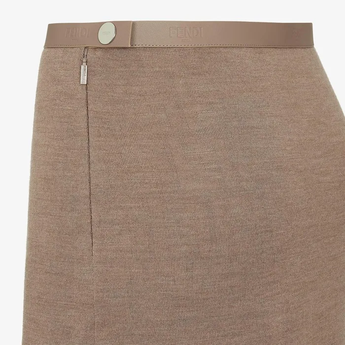 Fendi Knitwear Skirt Gray Wool Skirt 8211 Women