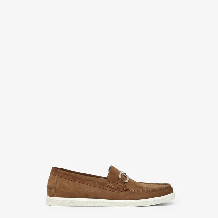 Fendi Loafers and Drivers Fendi OLock Light Loafers Brown Suede Loafers 8211 Men Fendi Loafers and Drivers Fendi OLock Light Loafers Brown Suede Loafers 8211 Men