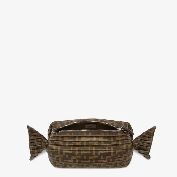 Fendi Mini Bags Fendi Caramella Bag Brown FF Canvas Bag 8211 Men