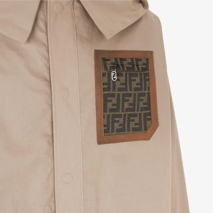 Fendi Outerwear Parka Brown Fabric Parka 8211 Men