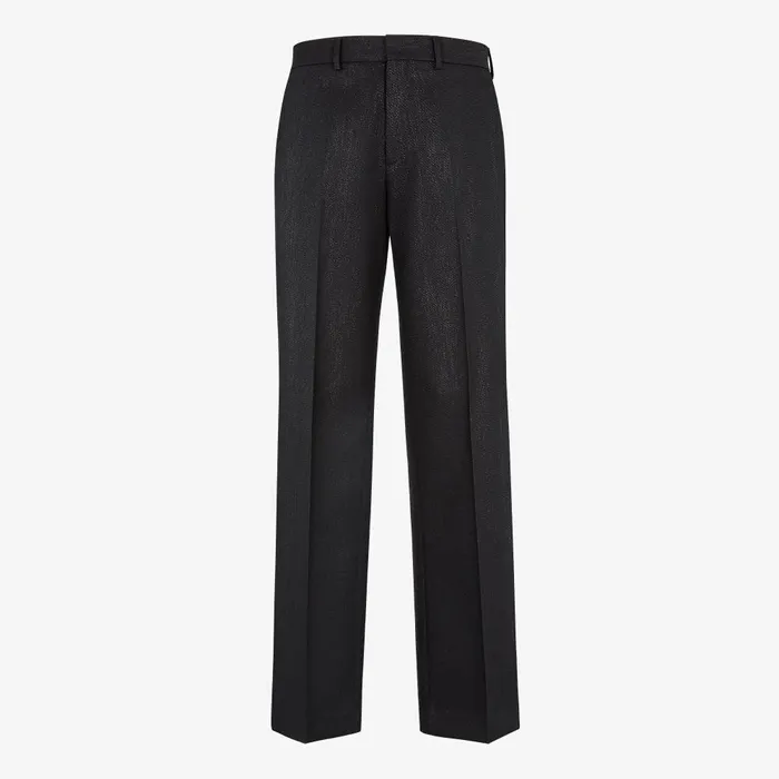 Fendi Pants and Shorts Pants Black Pants With Metallic Yarn 8211 Men