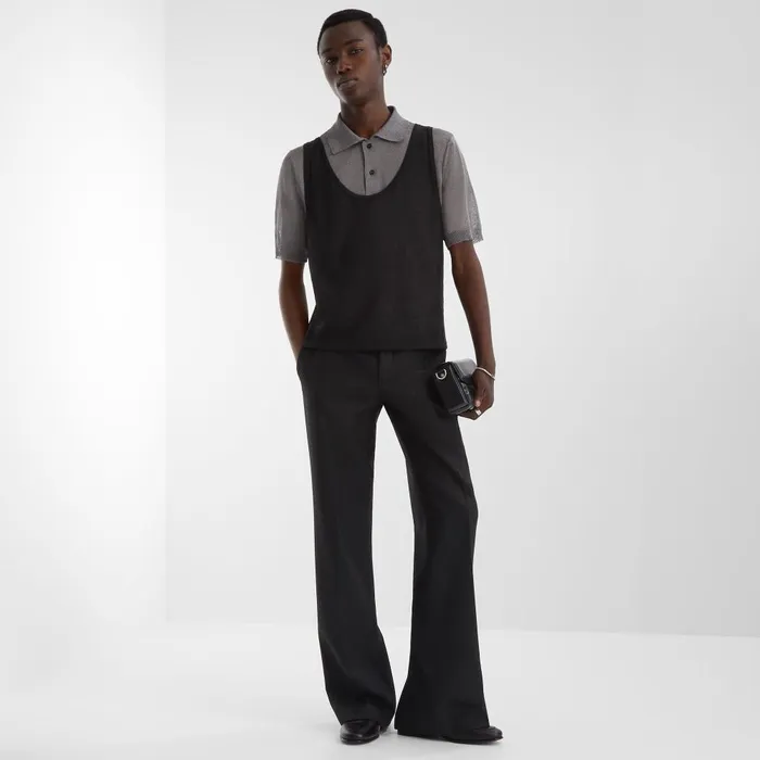 Fendi Pants and Shorts Pants Black Pants With Metallic Yarn 8211 Men