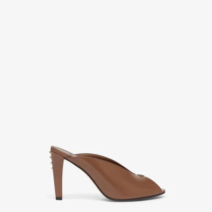 Fendi Pumps and Slingbacks Fendi Filo Brown Nappaleather Highheeled Sabots 8211 Women Fendi Pumps and Slingbacks Fendi Filo Brown Nappaleather Highheeled Sabots 8211 Women