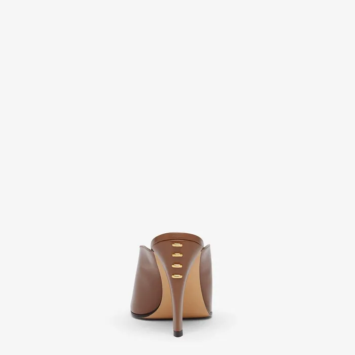 Fendi Pumps and Slingbacks Fendi Filo Brown Nappaleather Highheeled Sabots 8211 Women