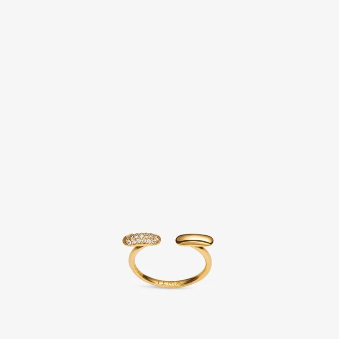Fendi Rings Fendi Filo Ring Goldcolored Metal Ring 8211 Women