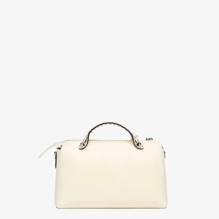Fendi Shoulder and Crossbody Bags By The Way Medium White Leather Boston Bag 8211 Women