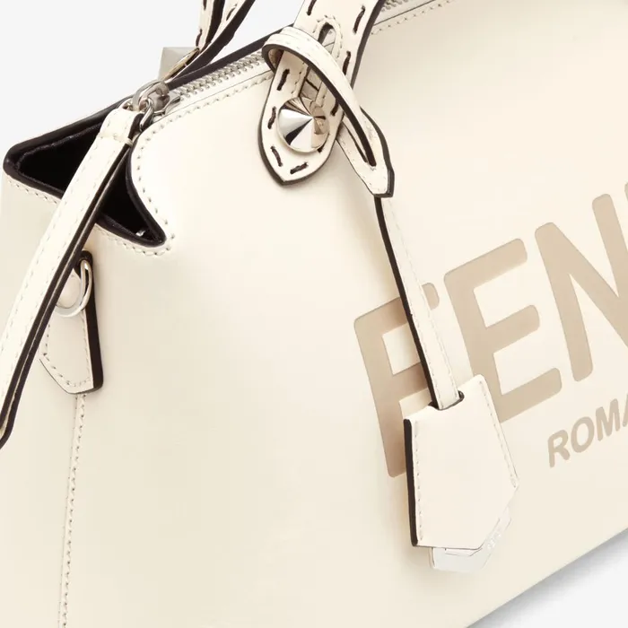 Fendi Shoulder and Crossbody Bags By The Way Medium White Leather Boston Bag 8211 Women