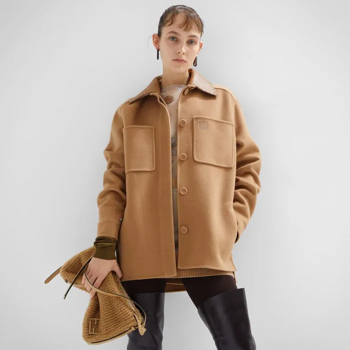 Fendi Shoulder and Crossbody Bags Simply Fendi Medium Beige Sheepskin Bag 8211 Women