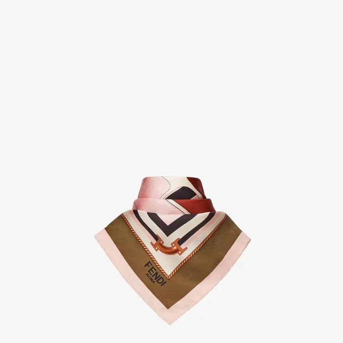 Fendi Silk Scarves Baguette Foulard Multicolor Silk Foulard 8211 Women