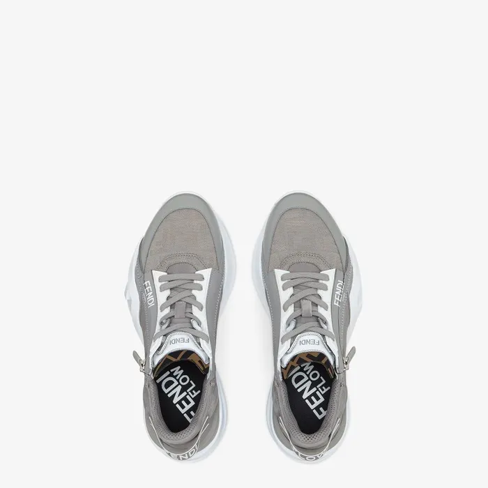 Fendi Sneakers Fendi Flow Sneakers Grey Fabric Trainers 8211 Men