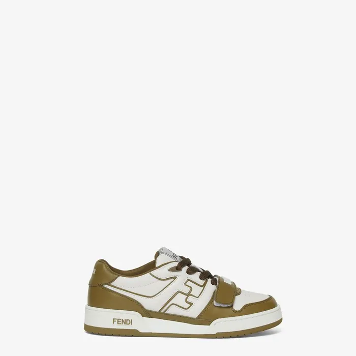 Fendi Sneakers Fendi Match Green Leather Low Tops 8211 Women