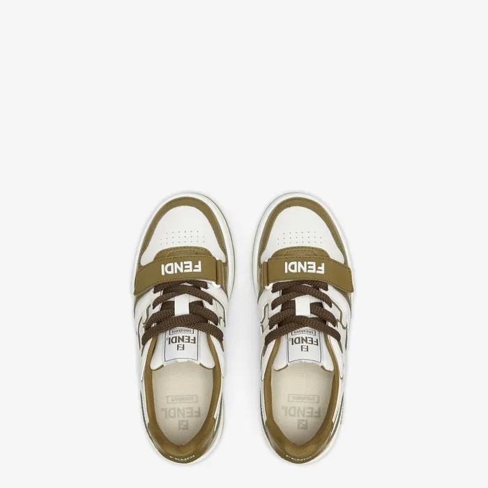Fendi Sneakers Fendi Match Green Leather Low Tops 8211 Women