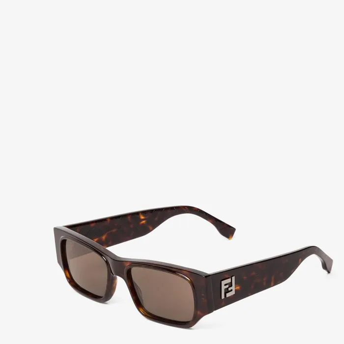 Fendi Sunglasses FF Squared Havana Acetate Sunglasses 8211 Men