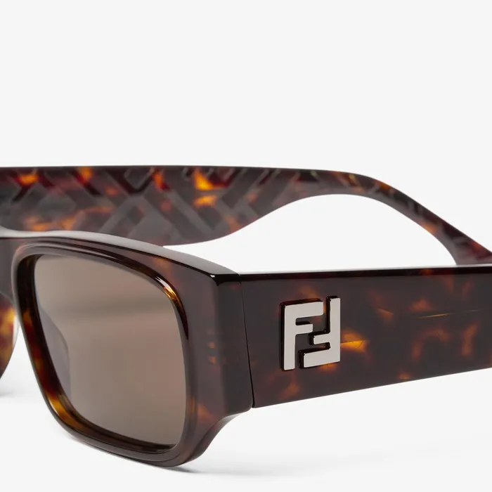 Fendi Sunglasses FF Squared Havana Acetate Sunglasses 8211 Men