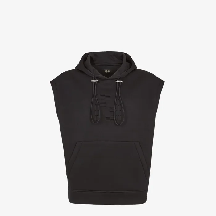 Fendi Sweatshirts Sweatshirt Black Cotton Sweatshirt 8211 Men