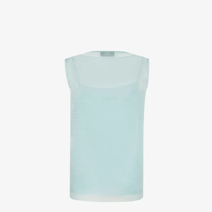 Fendi Tops and Shirts Top Light Blue Organza Top 8211 Women