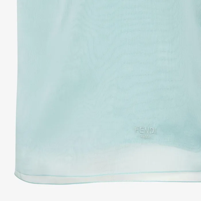 Fendi Tops and Shirts Top Light Blue Organza Top 8211 Women