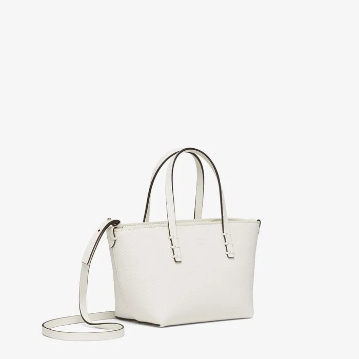 Fendi Tote Bags Mini Roll White Selleria Bag With 62 Handsewn Topstitches 8211 Women