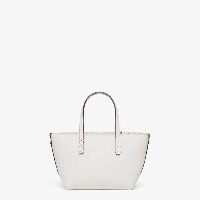 Fendi Tote Bags Mini Roll White Selleria Bag With 62 Handsewn Topstitches 8211 Women