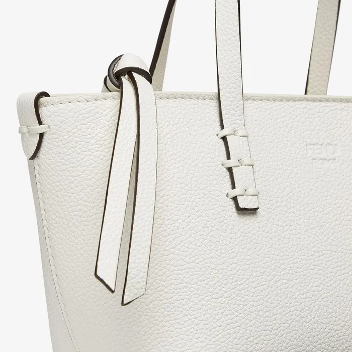 Fendi Tote Bags Mini Roll White Selleria Bag With 62 Handsewn Topstitches 8211 Women