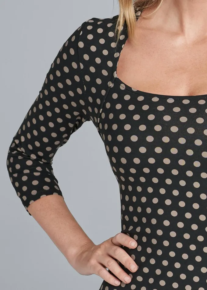 FIT AND FLARE DRESS Black Multi Women VENUS Casual Dresses