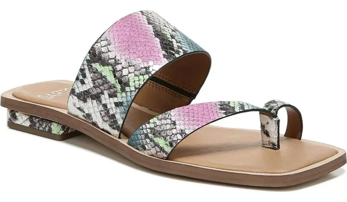 Flat Sandals Women Franco Sarto Sarto Ediana Sandal Orchid Snake Leather