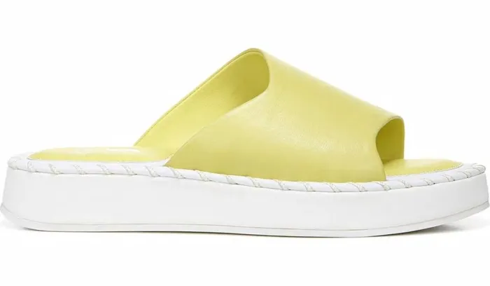 Flat Sandals Women Franco Sarto Sarto Zoe Slide Sandal Limeade Leather