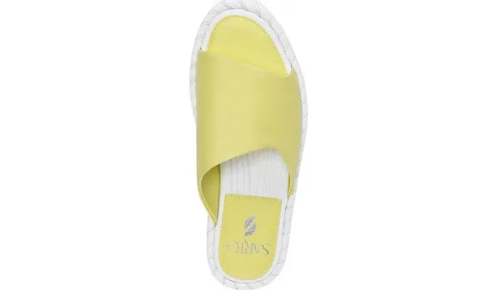 Flat Sandals Women Franco Sarto Sarto Zoe Slide Sandal Limeade Leather