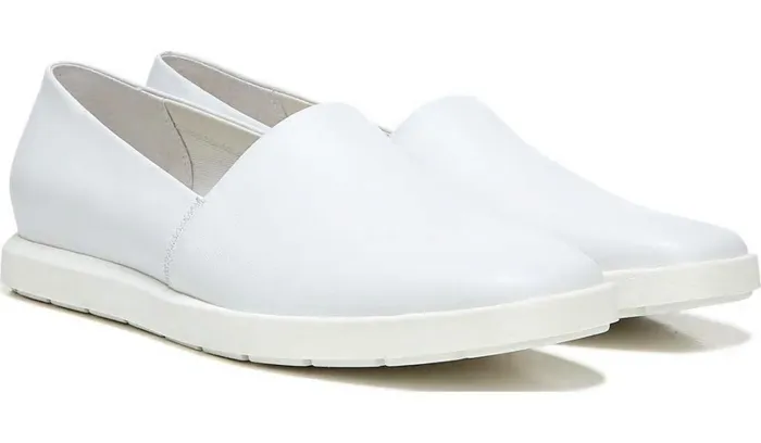 Flats Women Franco Sarto Franco Bonza Slip On White Leather