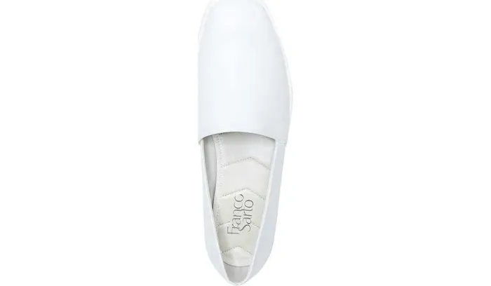 Flats Women Franco Sarto Franco Bonza Slip On White Leather