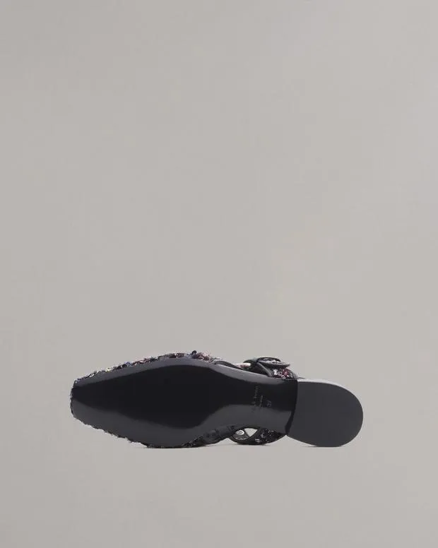 Flats Women Rag and Bone Astra Slingback Flats Black Multi