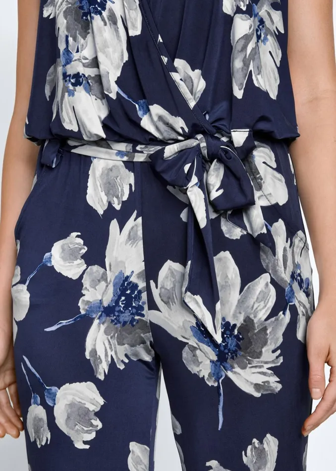 FLORAL PRINT JUMPSUIT Navy Multi Women VENUS Occasion Jumpsuits and Rompers
