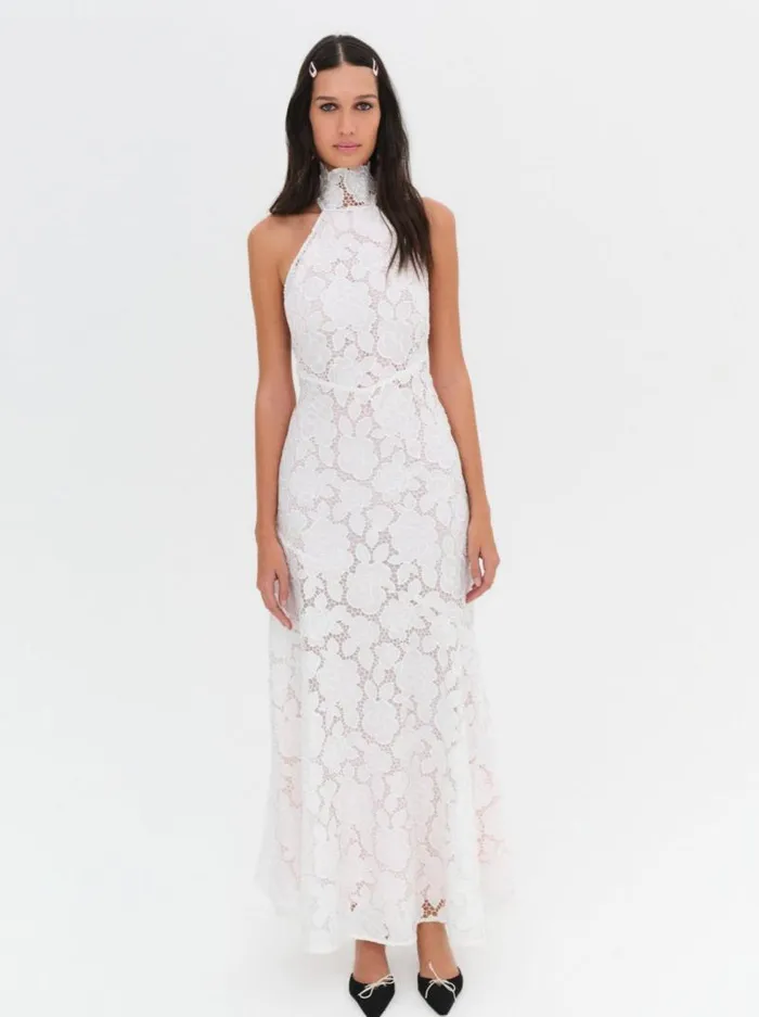 For Love and Lemons Dresses Astoria Lace Maxi Dress White 8211 Women