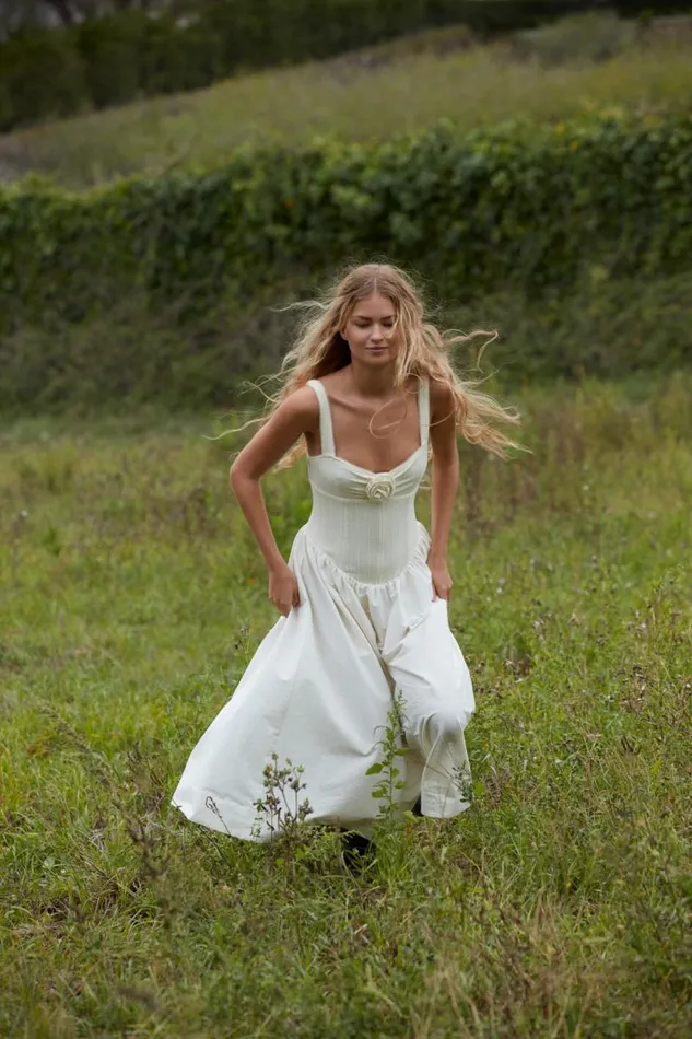 For Love and Lemons Dresses Billie Pointelle Midi Dress Ivory 8211 Women For Love and Lemons Dresses Billie Pointelle Midi Dress Ivory 8211 Women